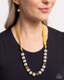Paparazzi Exclusive Ease Necklace Yellow