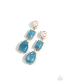 Paparazzi Marbled Masterpiece Earrings Blue & Marbled Mirage Bracelet Blue