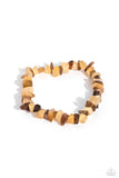Paparazzi Chiseled Cameo Bracelet Brown