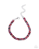 Paparazzi Terrific Trio Necklace Red & Trilling Trio Bracelet Red