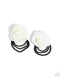Paparazzi Dramatic Dame Earrings White