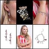 Paparazzi Admirable Assortment Earrings Red & Lovestruck Leisure Bracelet Red
