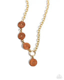 Paparazzi Savory Stone Necklace Brown