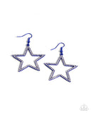 Paparazzi Streamlined Stars Earrings Blue