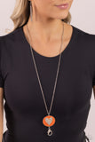 Paparazzi True to Your Heart Necklace Orange