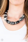 Paparazzi In Good Glazes Necklace Black - Glitz By Lisa 