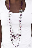 Paparazzi All The Trimmings Purple Necklace - Glitz By Lisa 