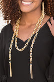 Paparazzi SCARFed for Attention Necklace Gold - Glitz By Lisa 