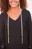 Paparazzi SCARFed for Attention Necklace Gold - Glitz By Lisa 
