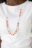 Paparazzi Party Dress Princess Necklace Orange - Glitz By Lisa 
