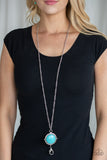 Paparazzi Desert Equinox Necklace Blue - Glitz By Lisa 