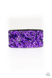 Paparazzi Starry Sequins Urban Bracelet Purple - Glitz By Lisa 
