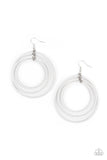 Paparazzi Colorfully Circulating Earrings White