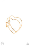 Paparazzi Harmonious Hearts Earrings Gold (Clip Ons)