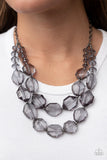 Paparazzi Icy Illumination Necklace Black