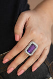 Paparazzi A Grand STATEMENT-MAKER Ring Purple - Glitz By Lisa 
