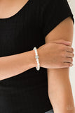 Paparazzi Follow My Lead Bracelet White - Glitz By Lisa 