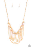 Paparazzi Flaunt Your Fringe Necklace Gold